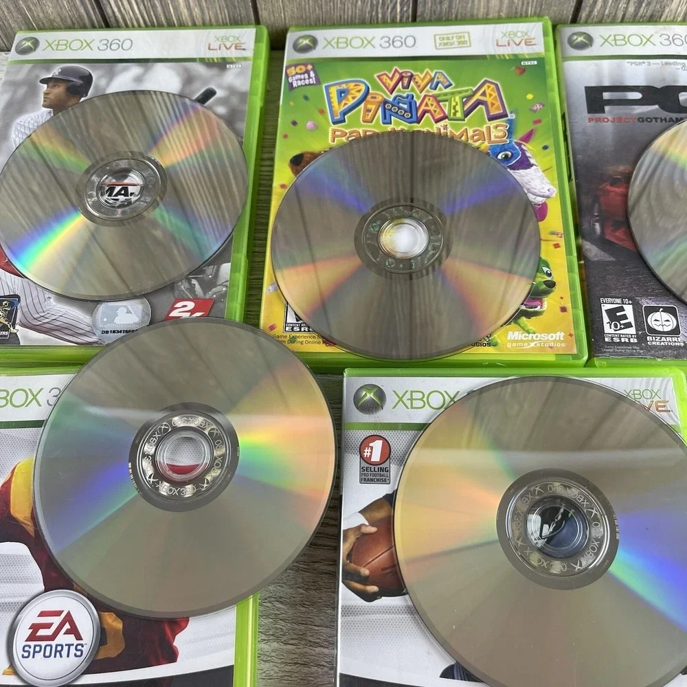 Lot of 5 Microsoft Xbox 360 Video Games Madden 07, NCAA 07 Football,PGR 3 Tested